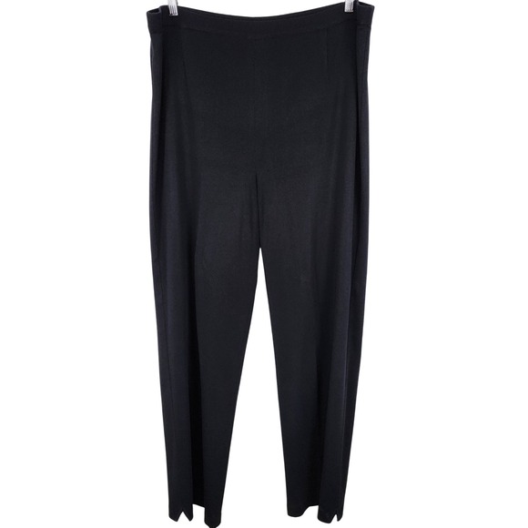 Exclusively Misook Pants Womens 1X Black Pull On Straight Leg Minimalist Office - Picture 1 of 8